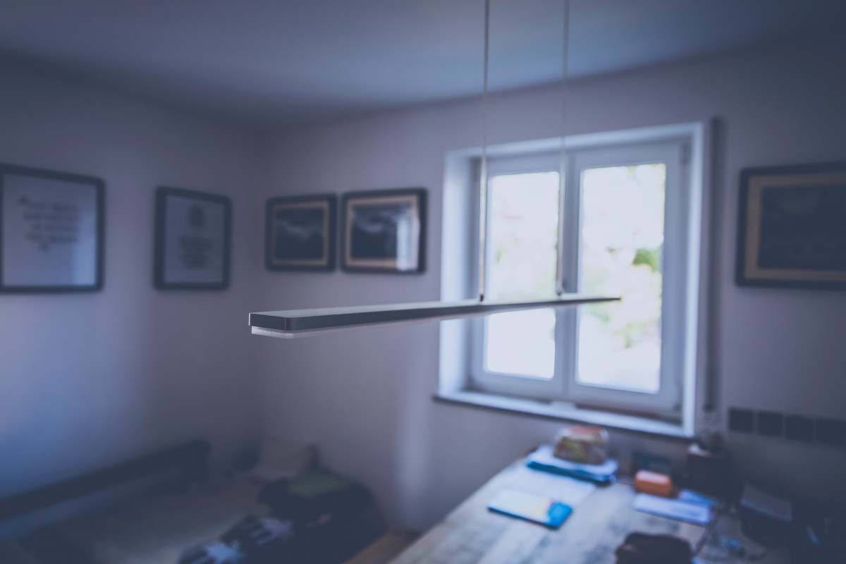indoors shallow photography of white pendant lamp housing