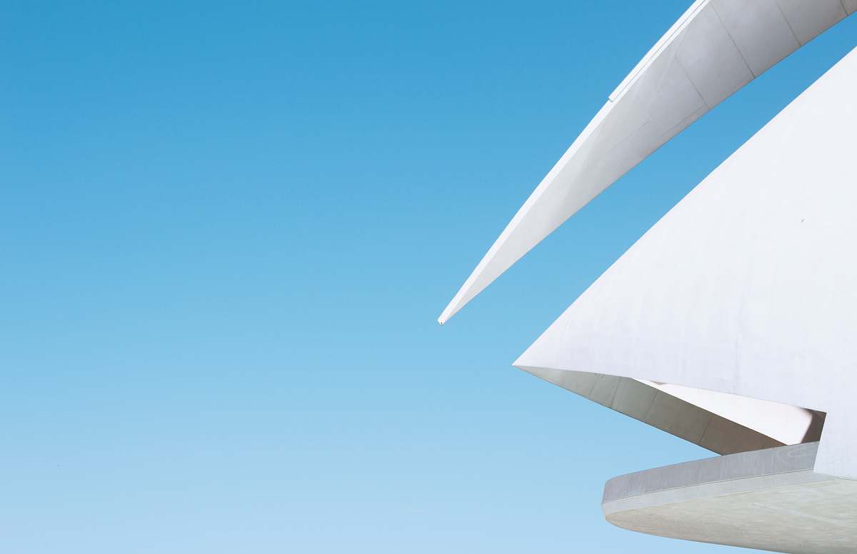 blue building's edge airplane