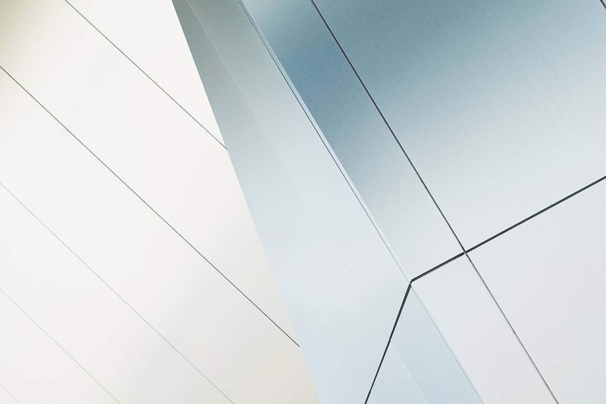 building Interesting modern angular modern architecture at Akron Art Museum grey