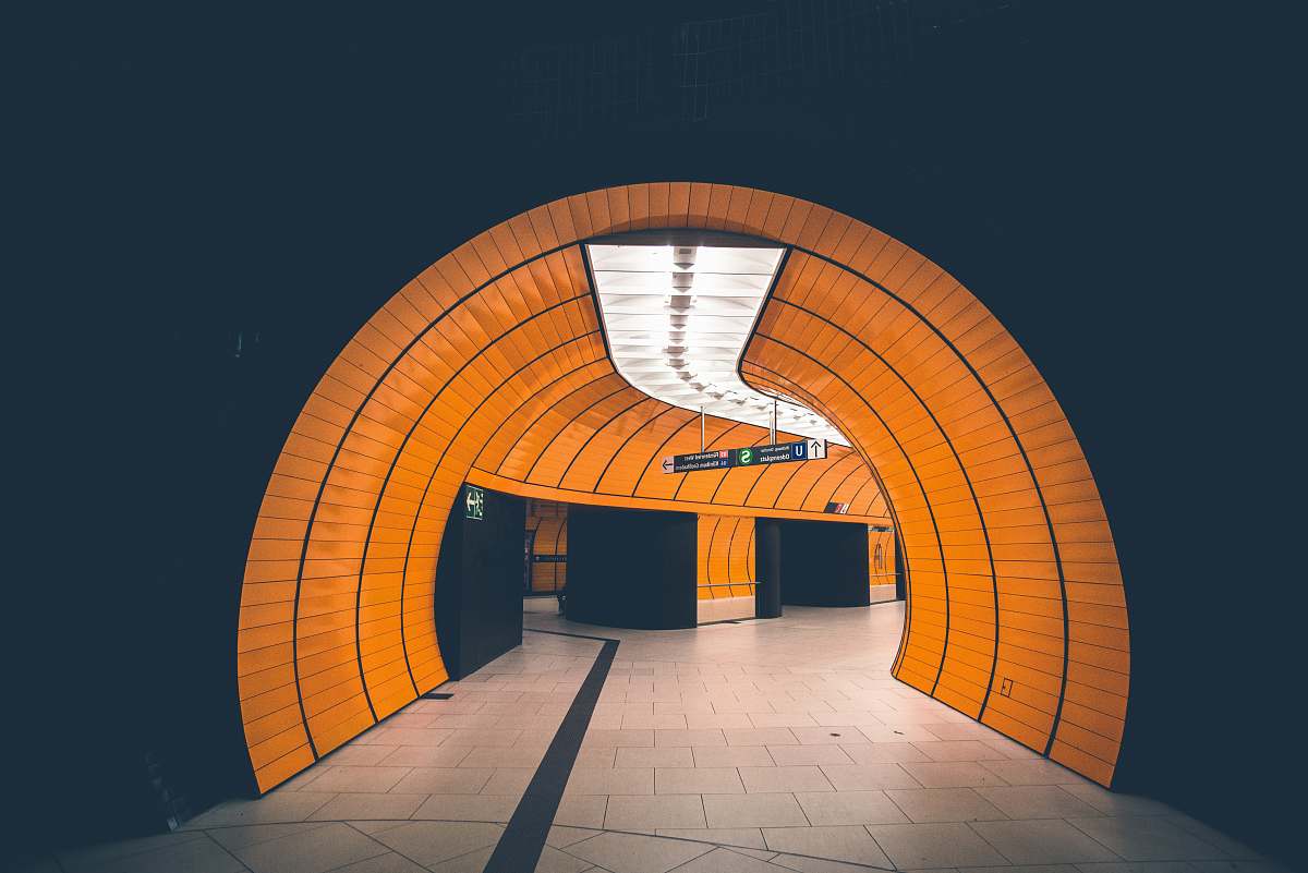 orange photography of empty tunnel germany