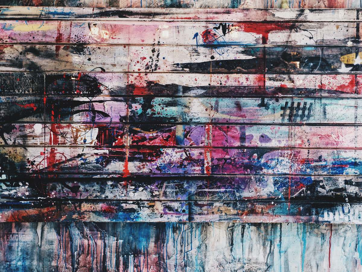 wall multicolored abstract painting texture