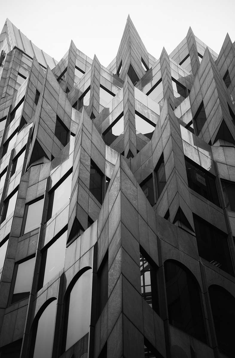 architecture grayscale photo of concrete structure black-and-white