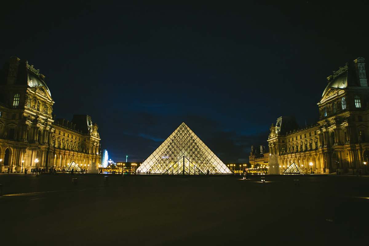 france Louvre Museum in Paris France pyramid