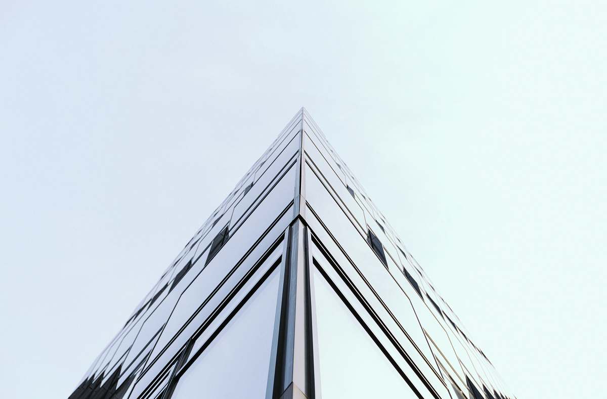 berlin The corner of an all glass building in Berlin germany
