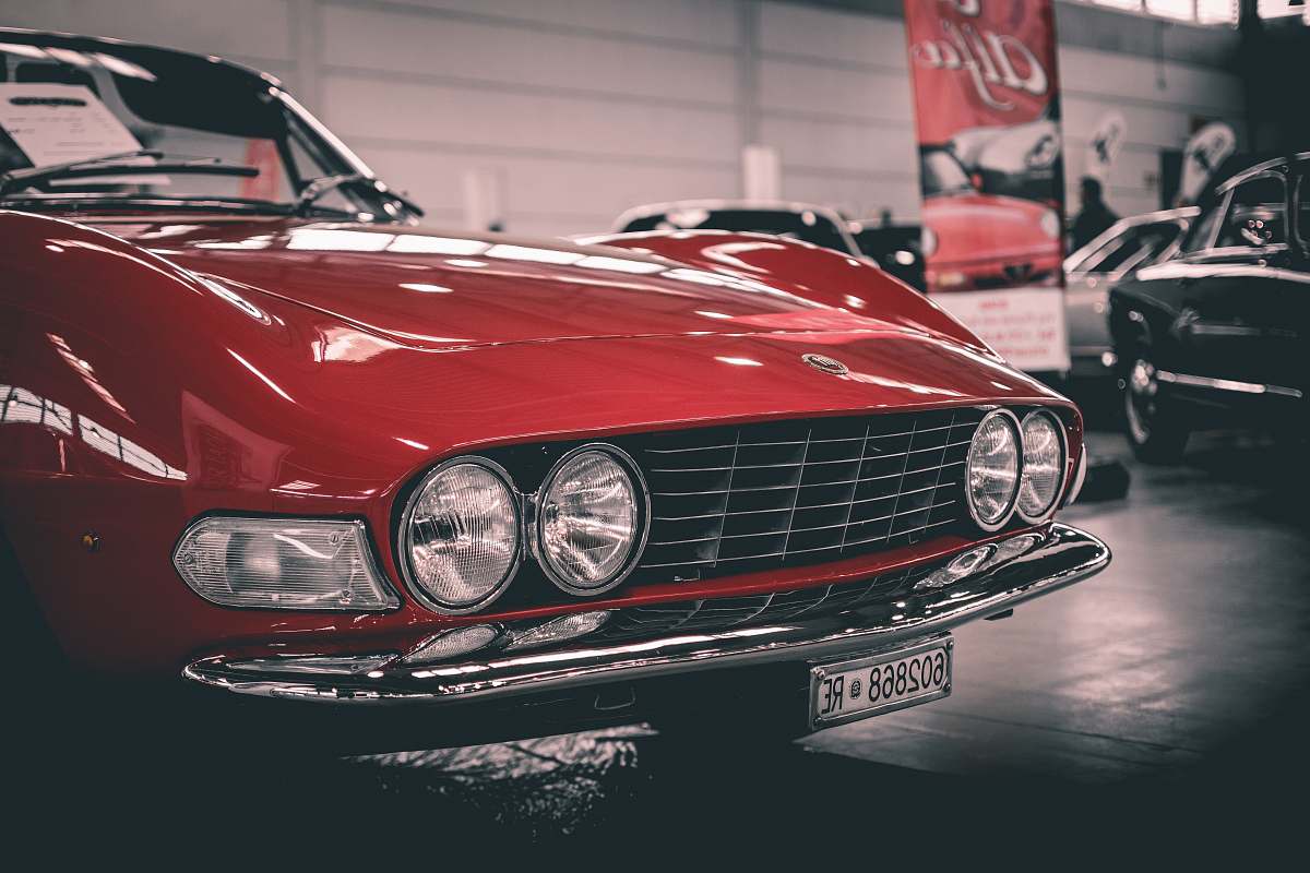 automobile shallow focus photo of red car transportation