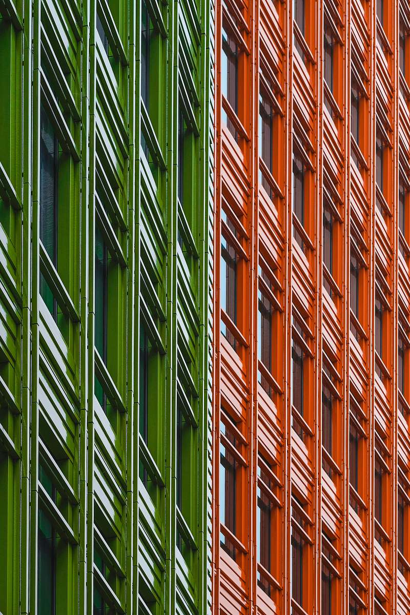 london green and red architectural structure green