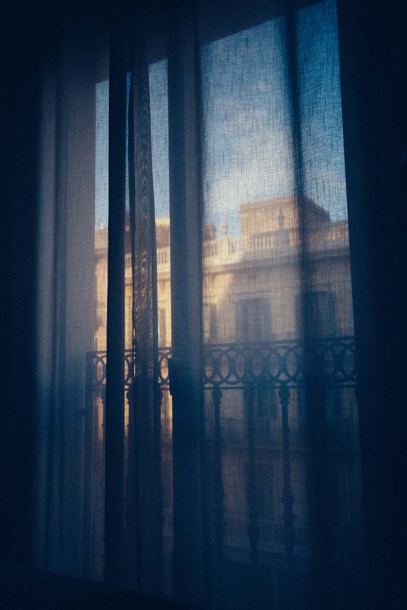 window closed curtain showing building home decor