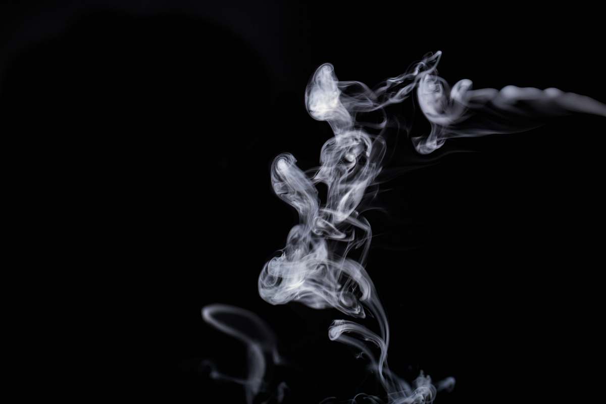 smoke smoke with black background vape