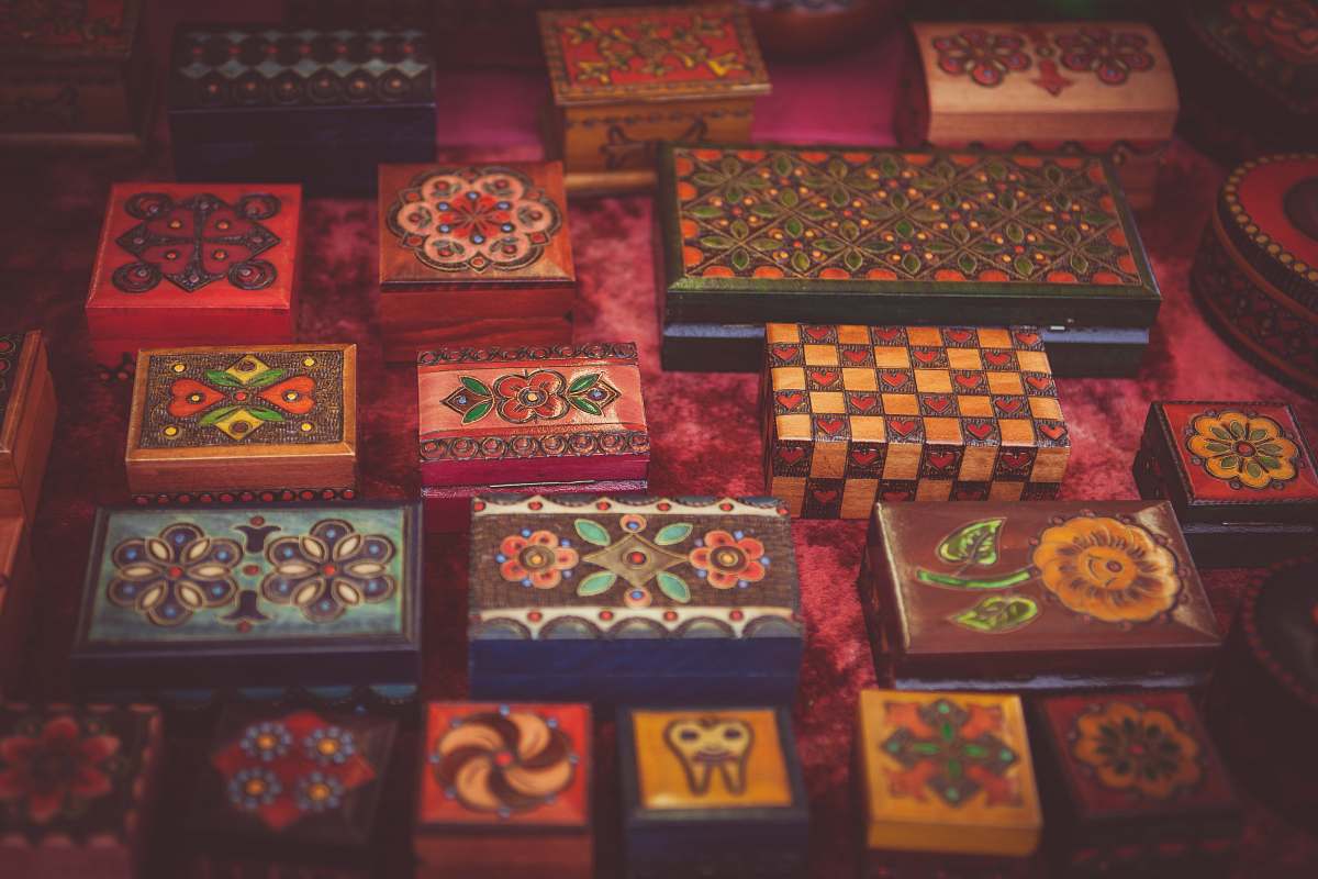 art assorted wooden boxes boxes