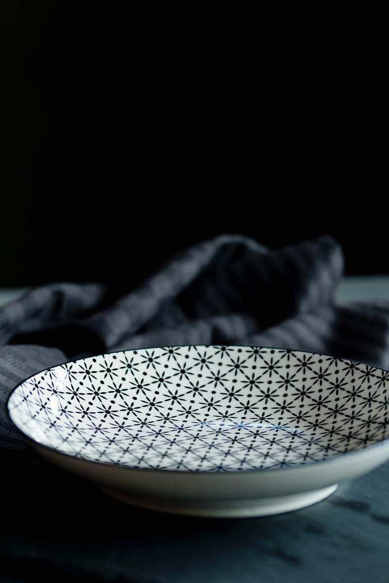 plate white and black ceramic plate dish