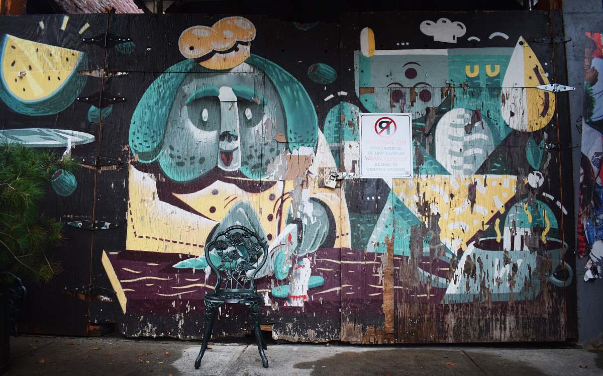 graffiti multicolored wall art new york