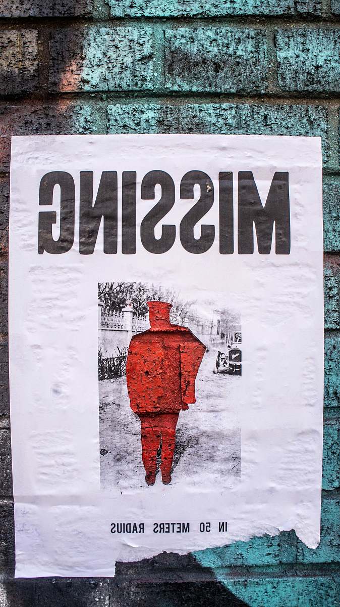 text missing signage poster