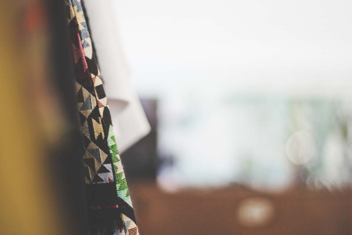 cloth Geometric fabric hanging in a clothing shop material