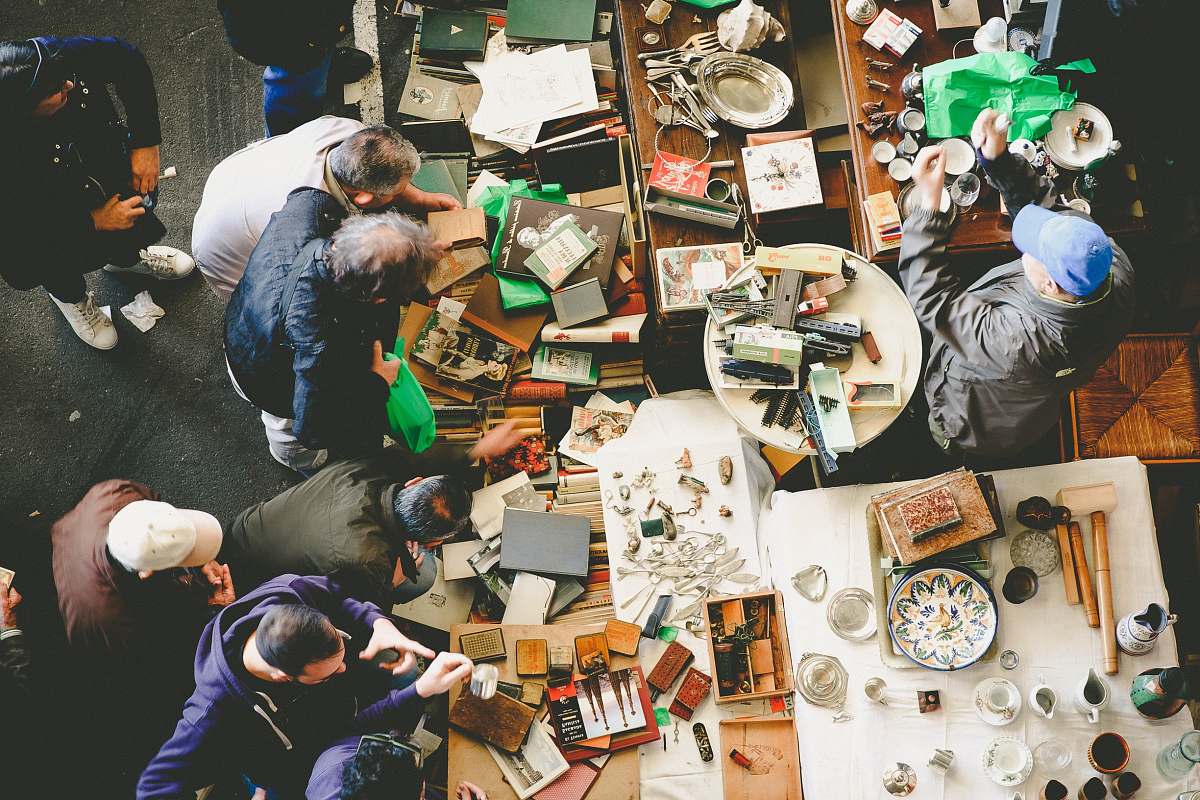 table photo of people doing artworks jumble