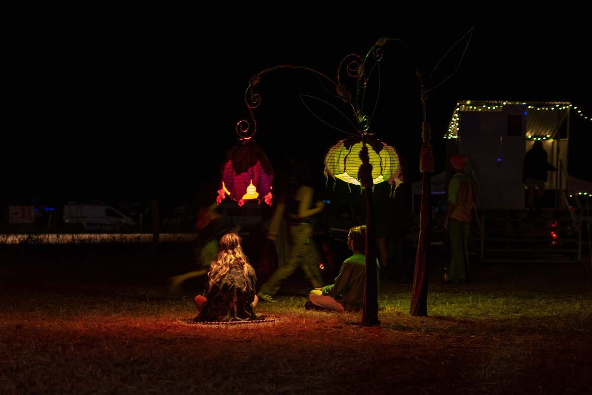 human white light bulb festival