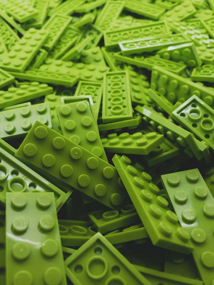 green green Lego block lot food