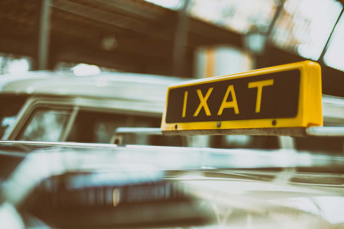 cab black and yellow Taxi signage transportation