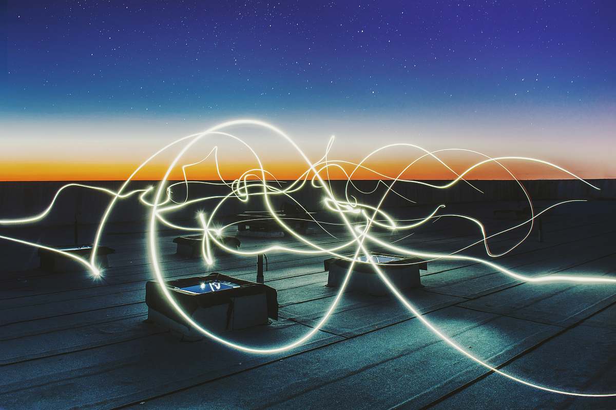 light time lapse photography of square containers at night desktop wallpapers