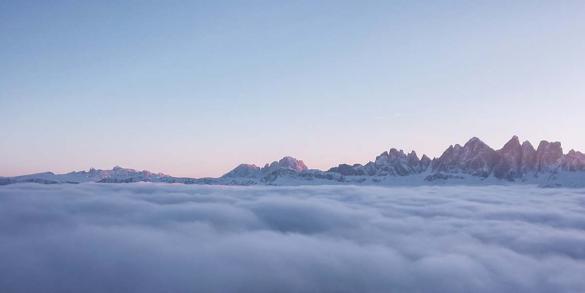 outdoors mountains during blue hour mountain range