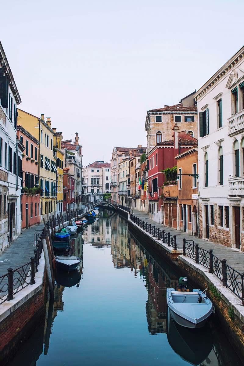 canal boat on venice venice