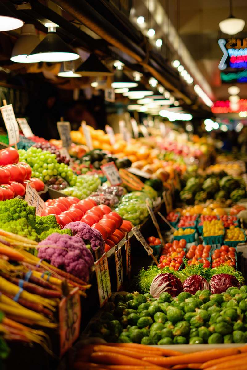 food vegetable stand photo pike place market