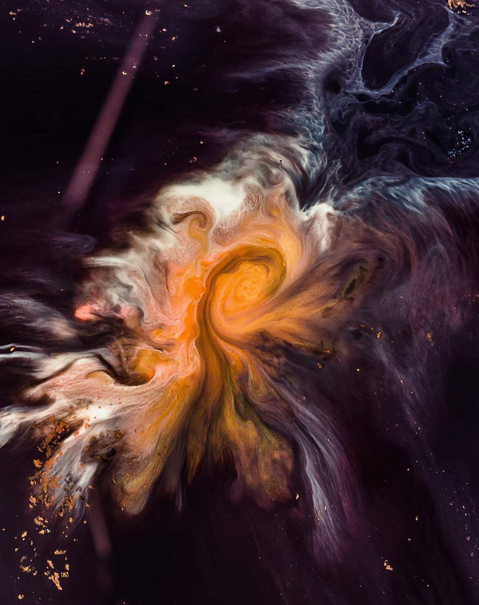 space multicolored abstract painting pattern
