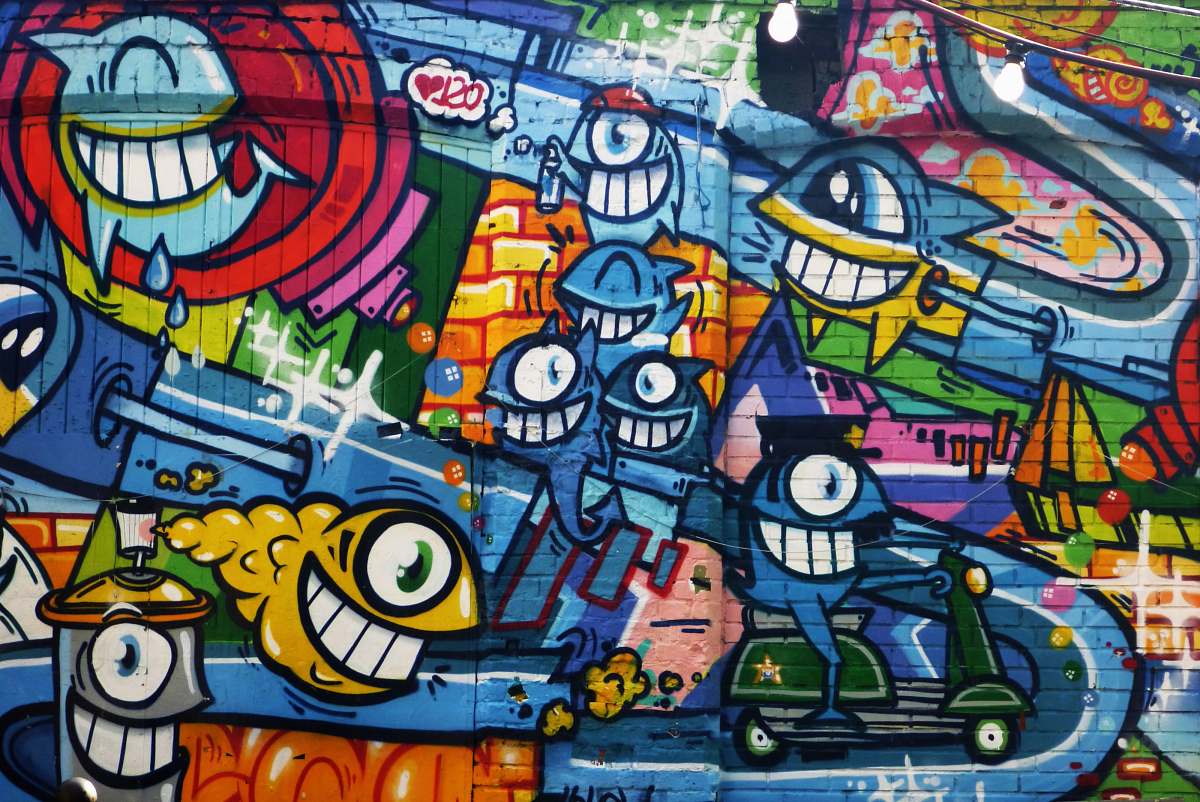 graffiti assorted-color character painting oslo