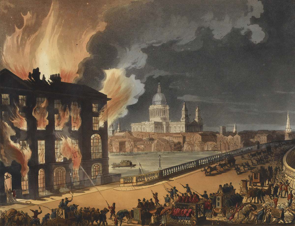 painting burning house painting fire