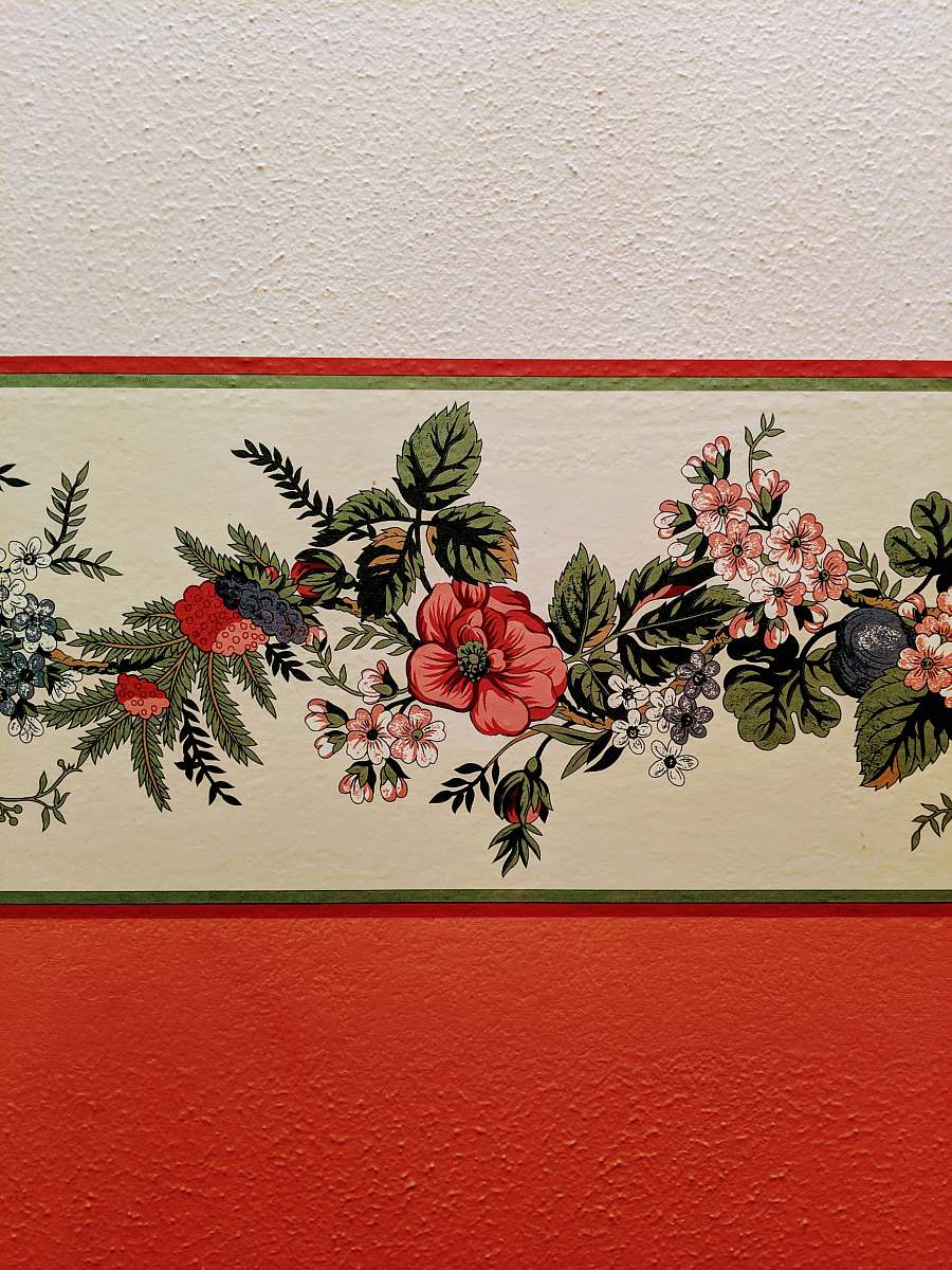graphics white and red petaled flowers still life painting pattern