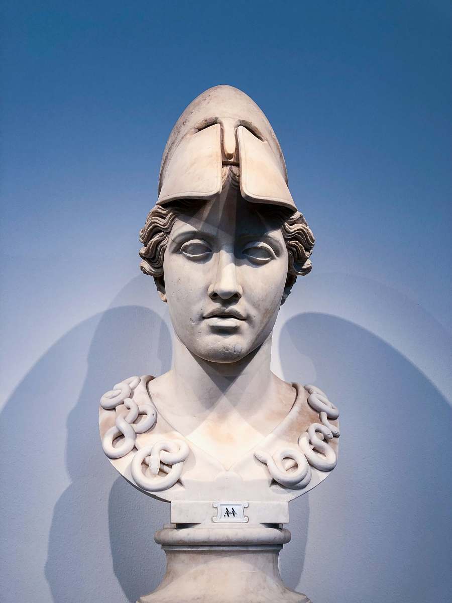 art white headbust statue head