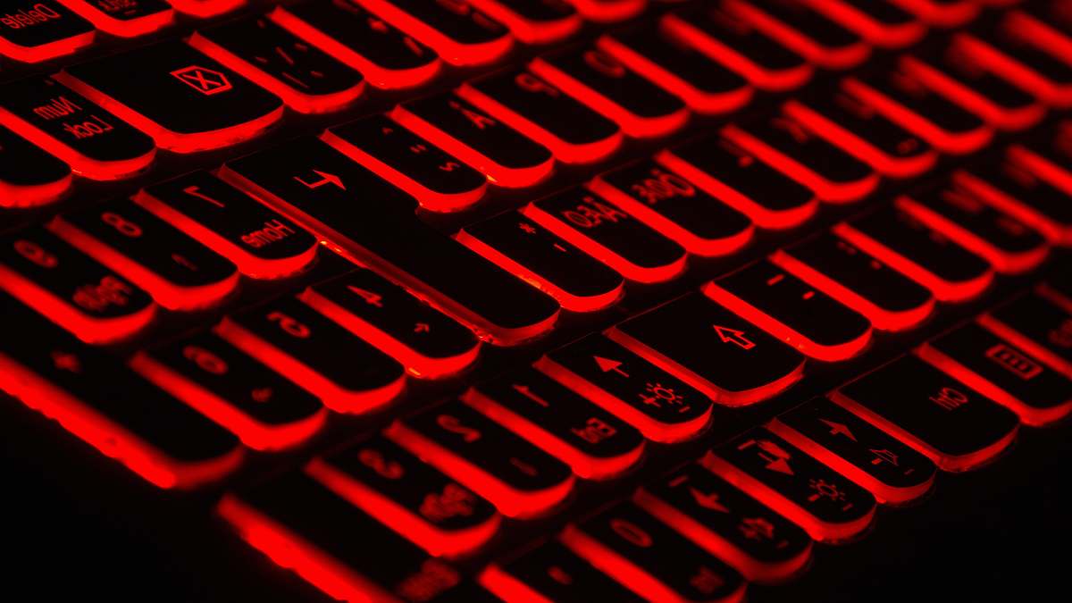 computer red LED keyboard hardware