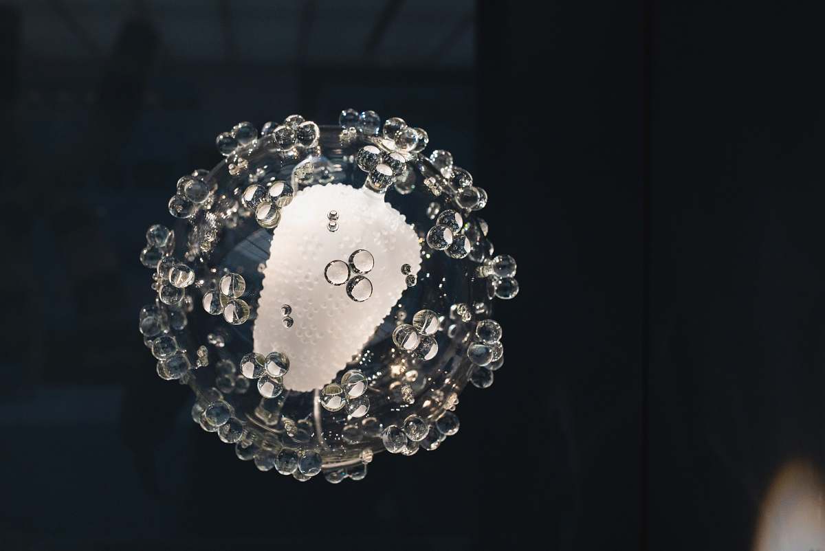 crystal round clear glass decor accessory
