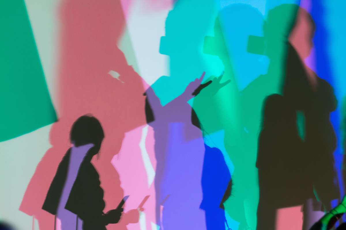 graphics assorted color and silhouette illustrations modern art