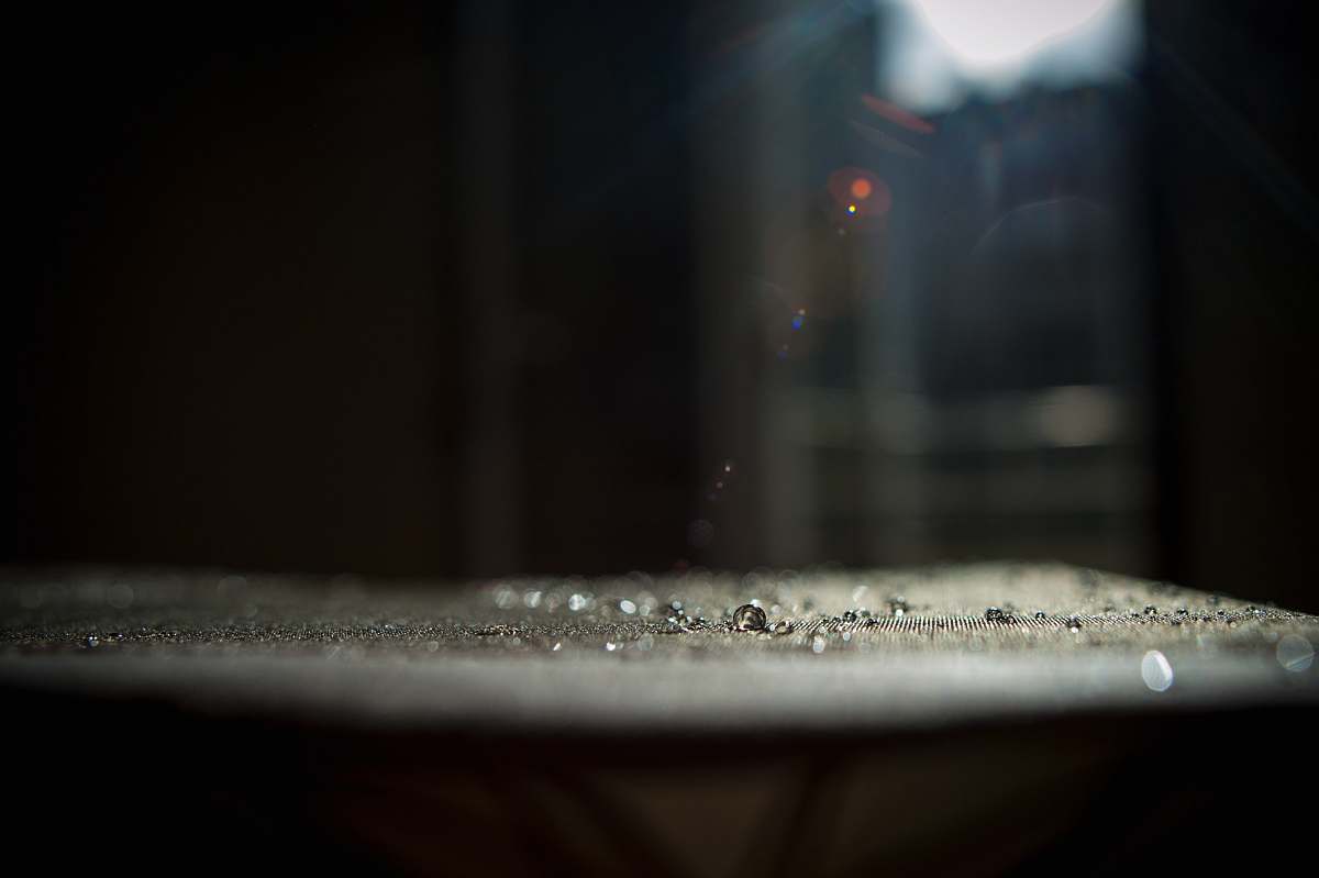 water Macro shot of water droplets on a rough surface drop
