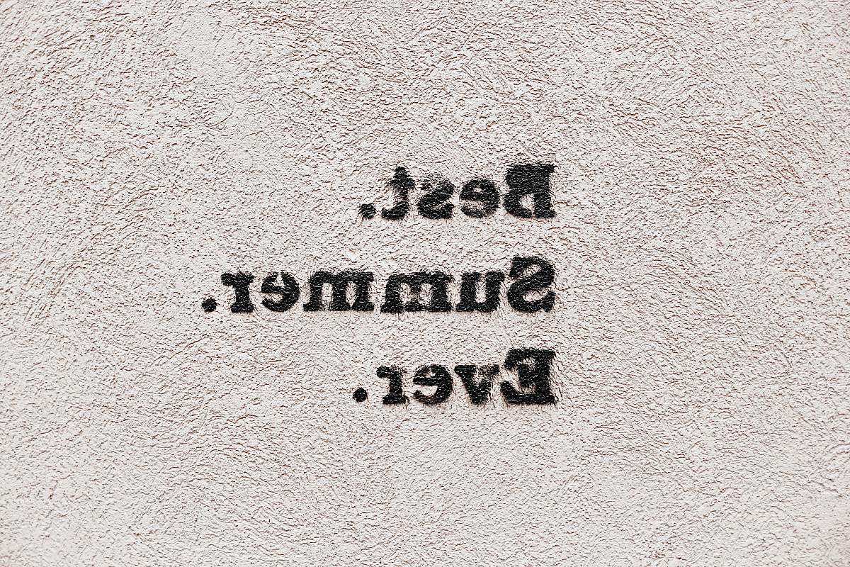 text Best Summer Ever text overlay words