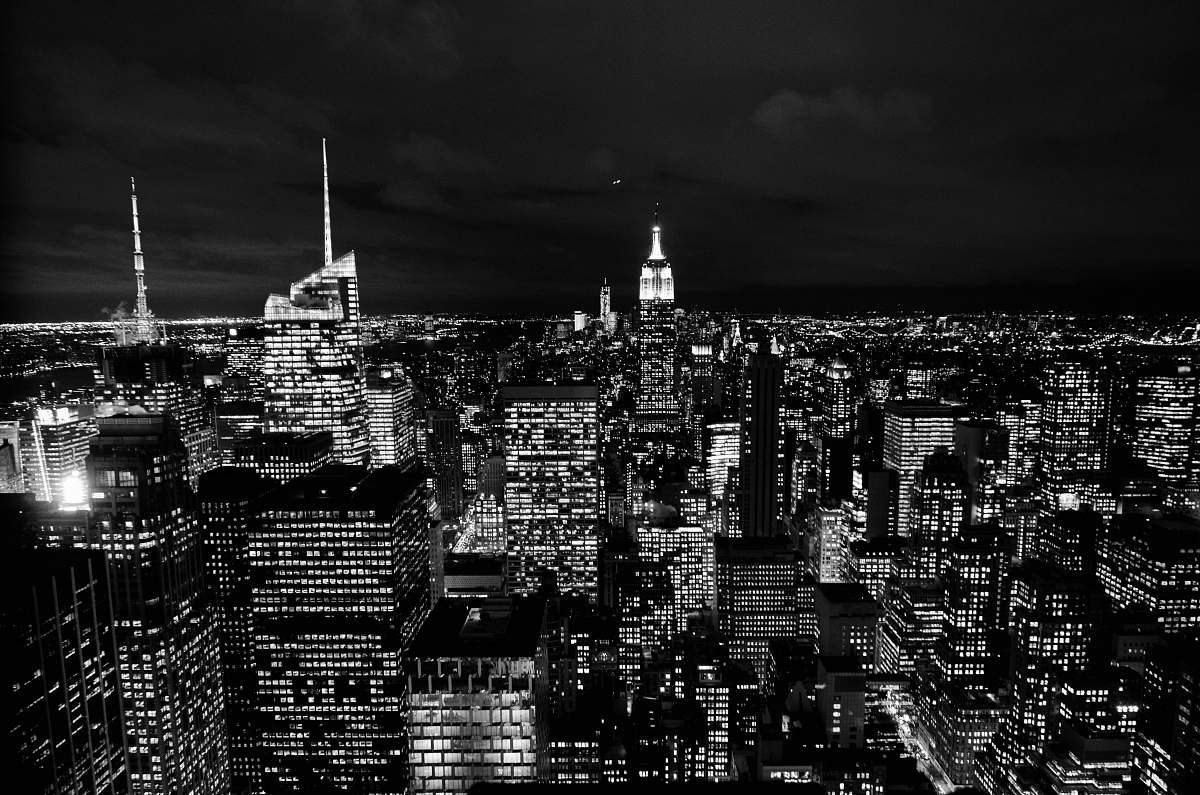 city city building during night time photo building