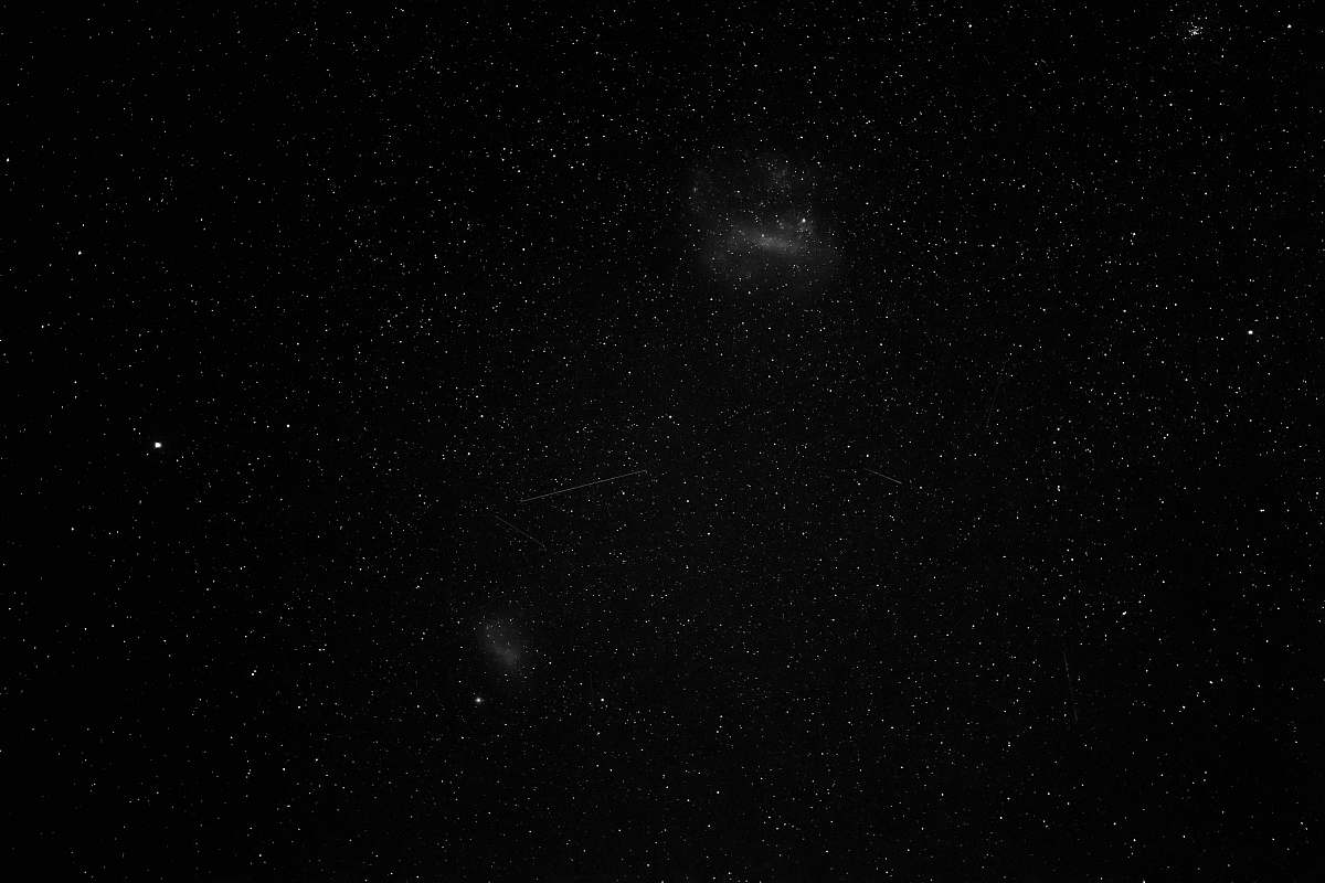 black starry night space