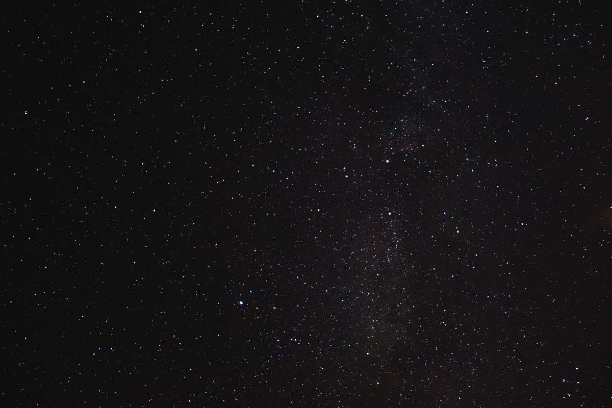 black white nebula night