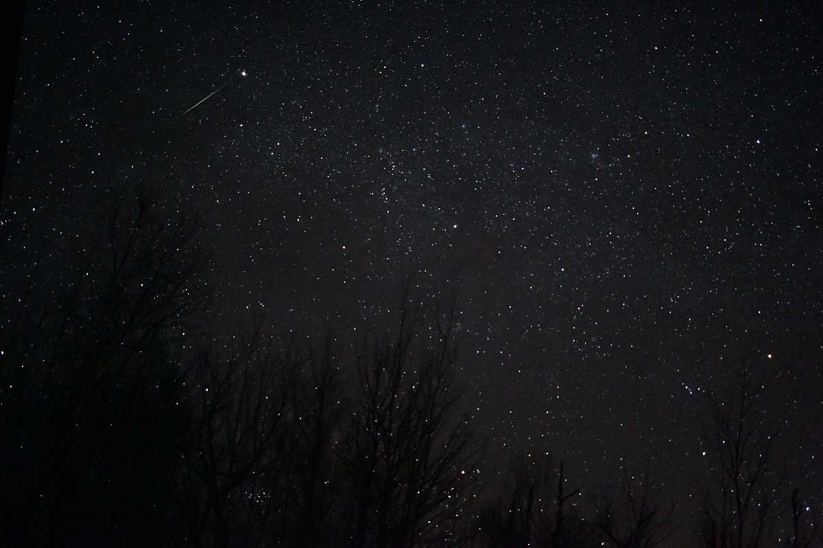 black white stars at night nature