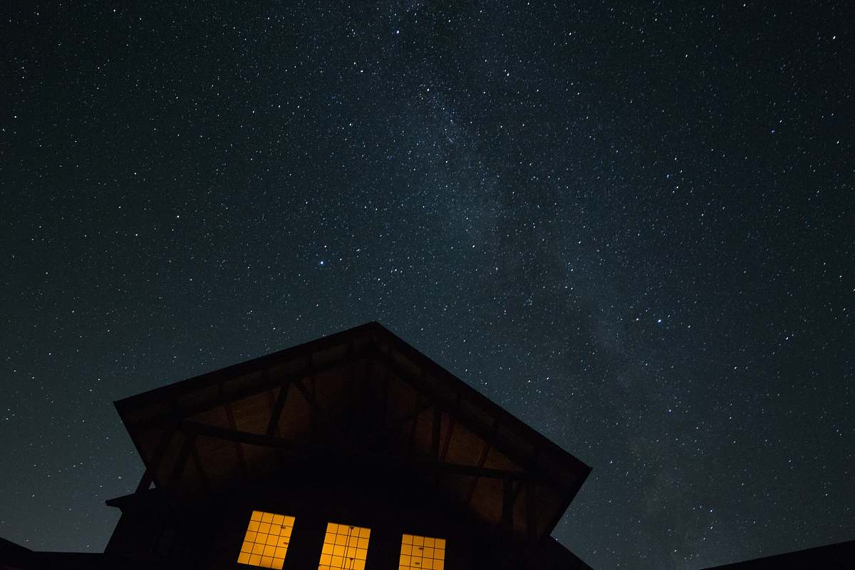 night black wooden house dark