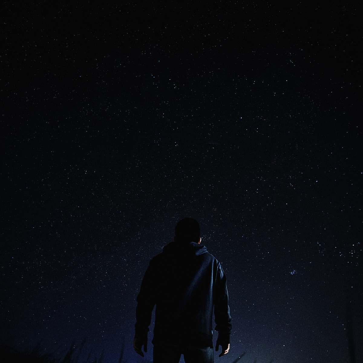 man man standing under milky way male