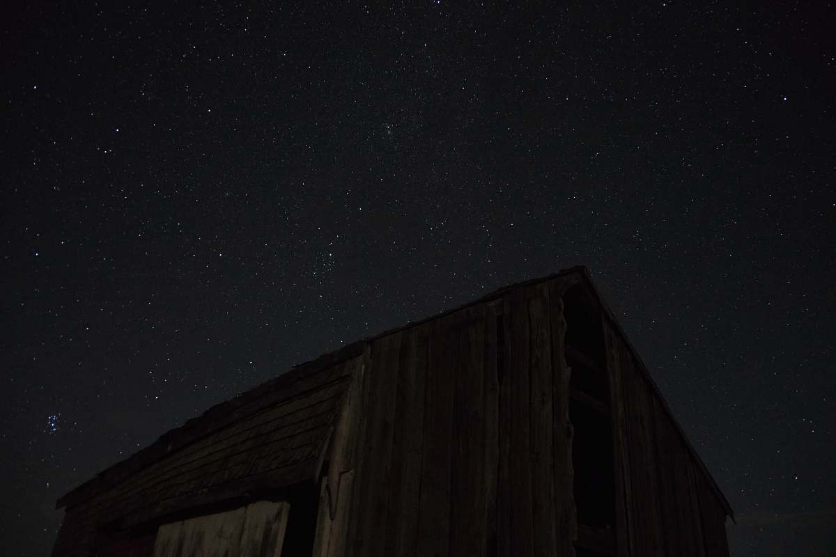 outdoors brown house at night black