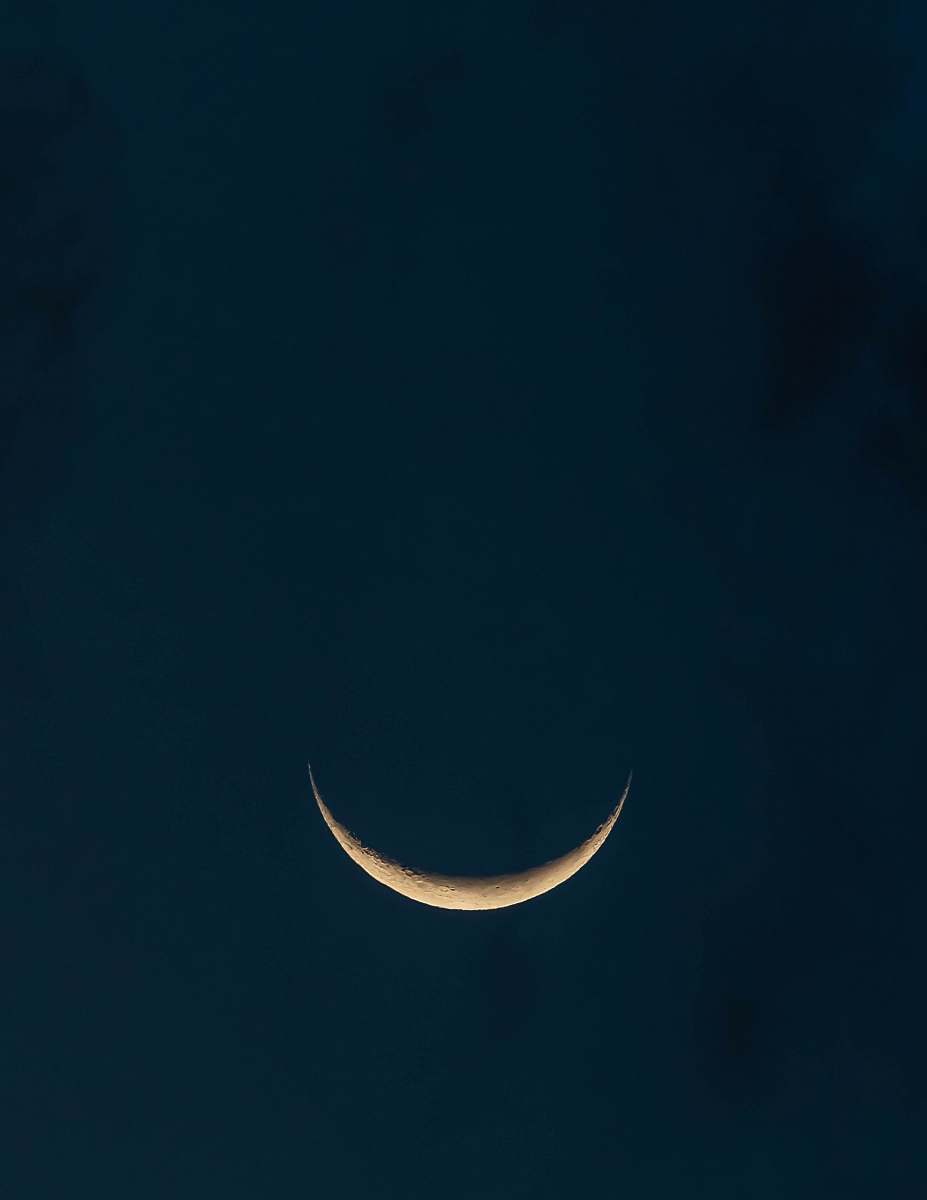 moon crescent moon outdoors