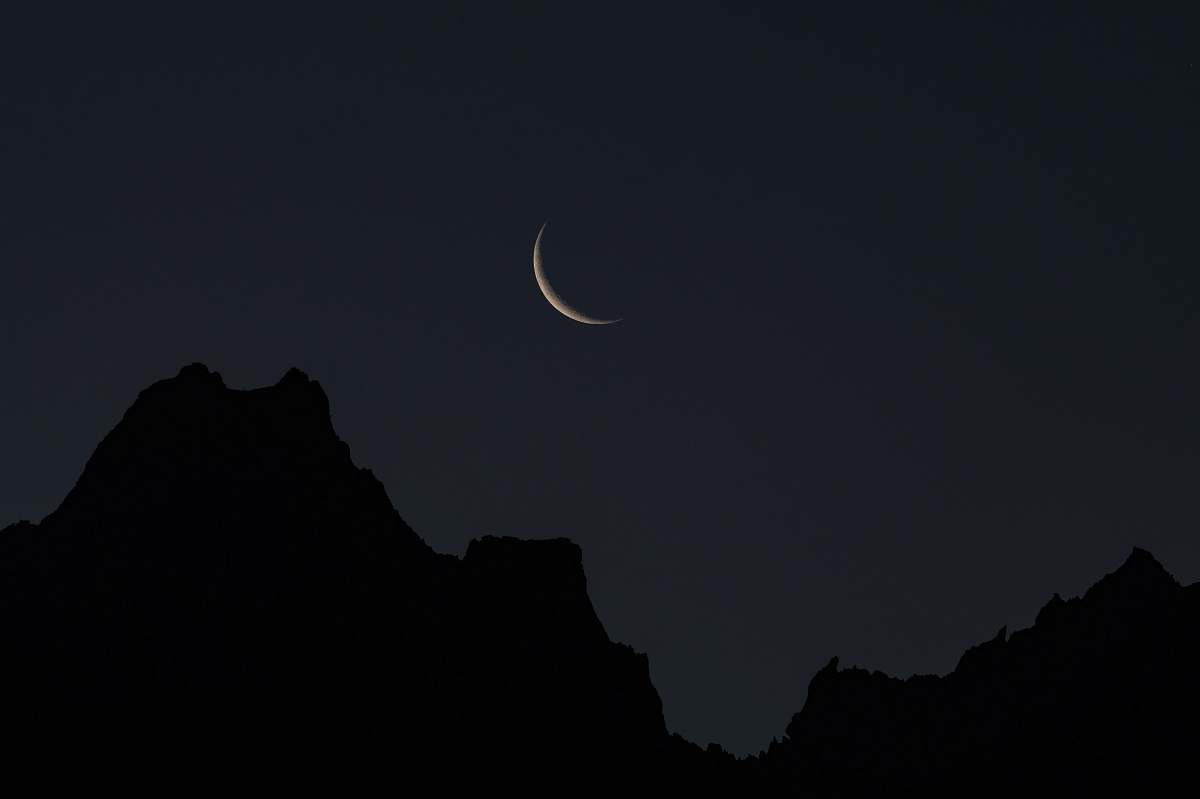 outdoors silhouette of mountain during nighttime black