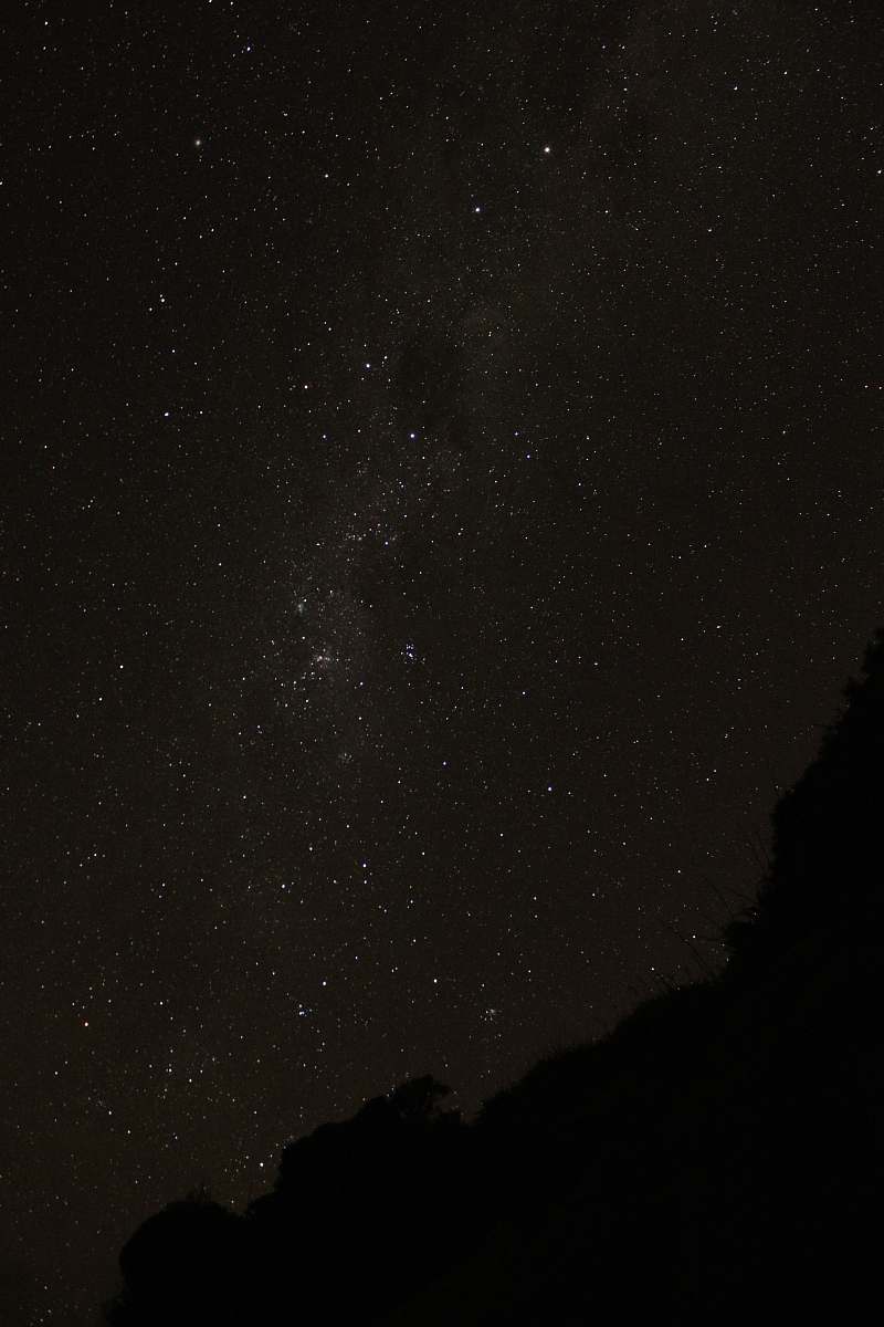 black sky full of stars outdoors