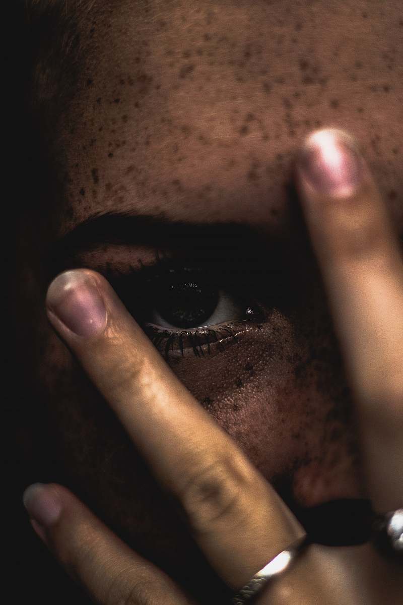 people person covering face human