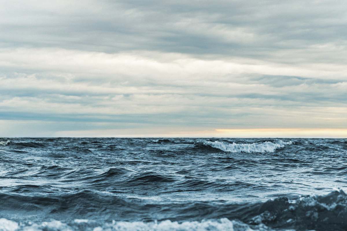 water landscape photography of waves and clouds sea
