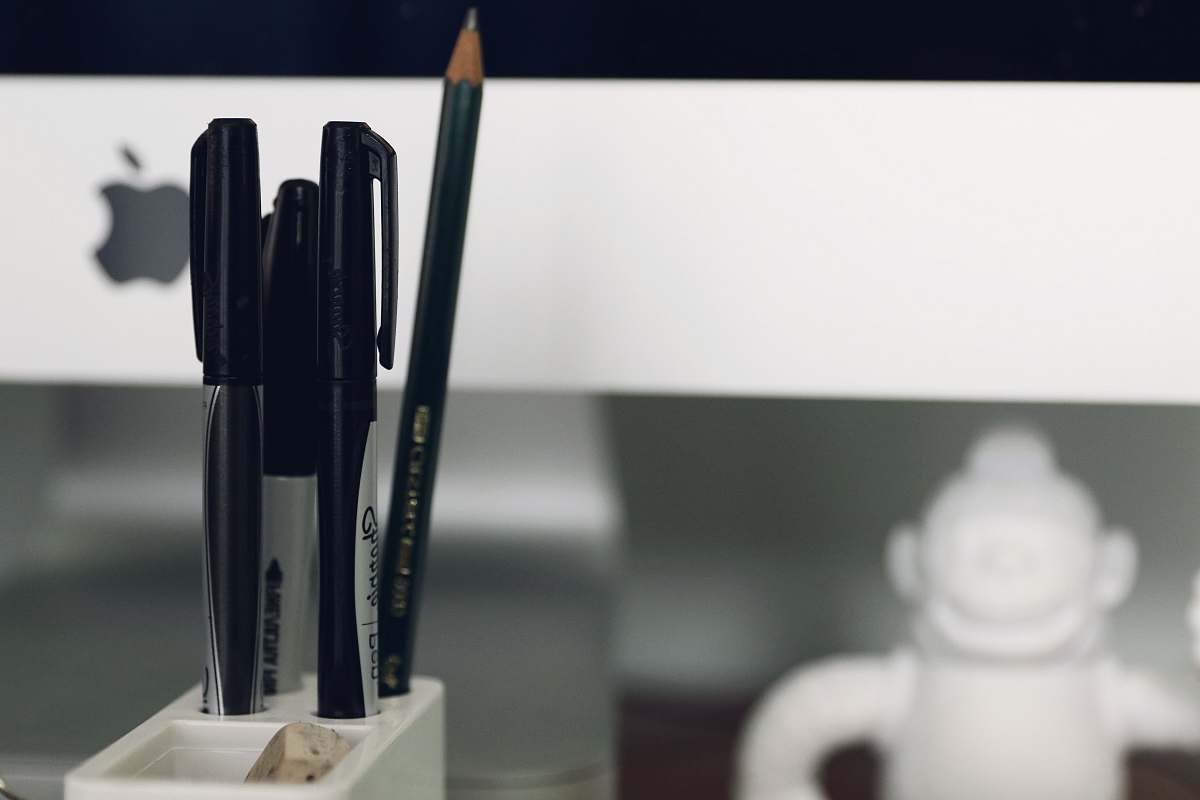 pen pen and pencil in organizer close-up photography fivebox