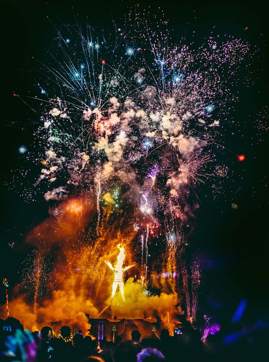 fireworks crowd of people watching fireworks display outdoors