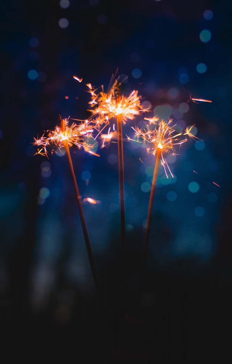 night three sparkler sticks fireworks